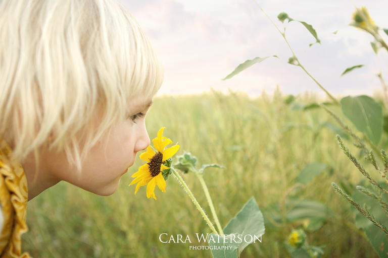 smelling the flowers