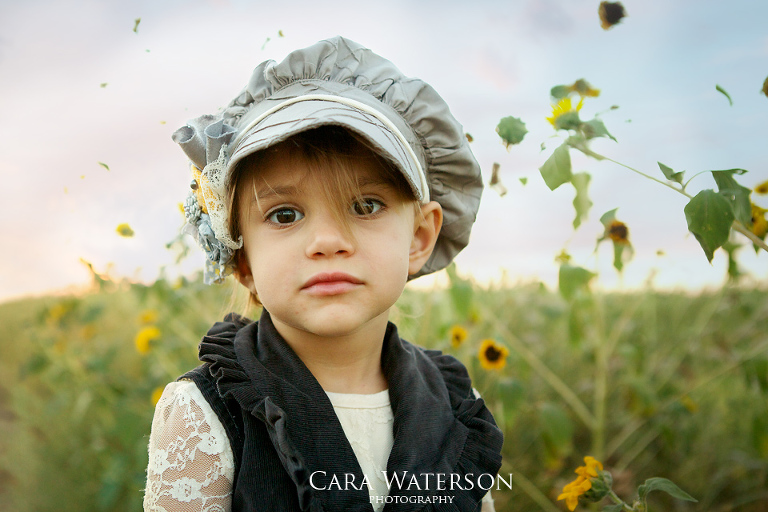 girl in a sunflower field