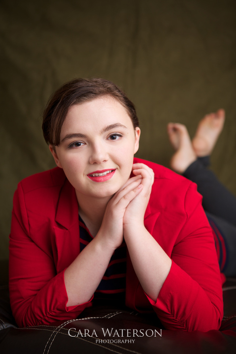 girl in the red jacket