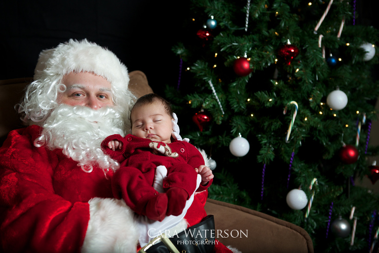 2 week old with santa