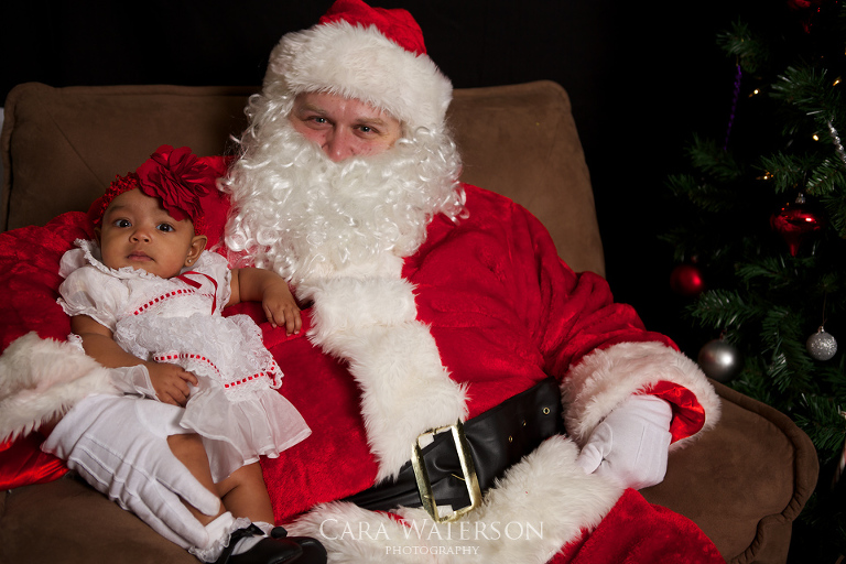 baby girl with santa