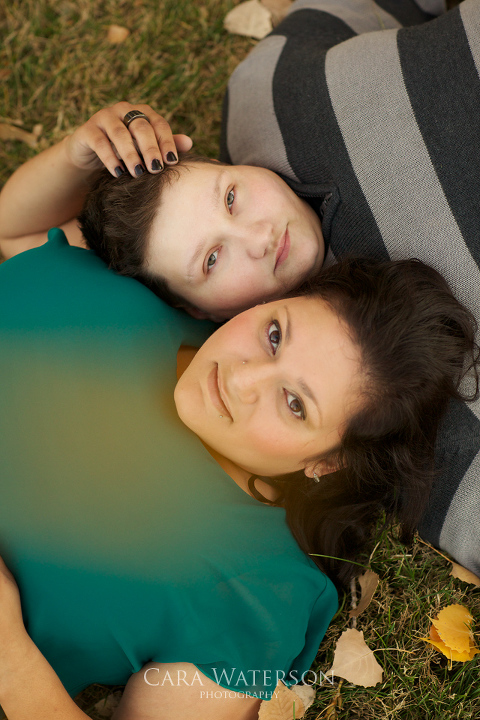 couple through the leaves