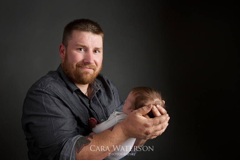 newborn with dad