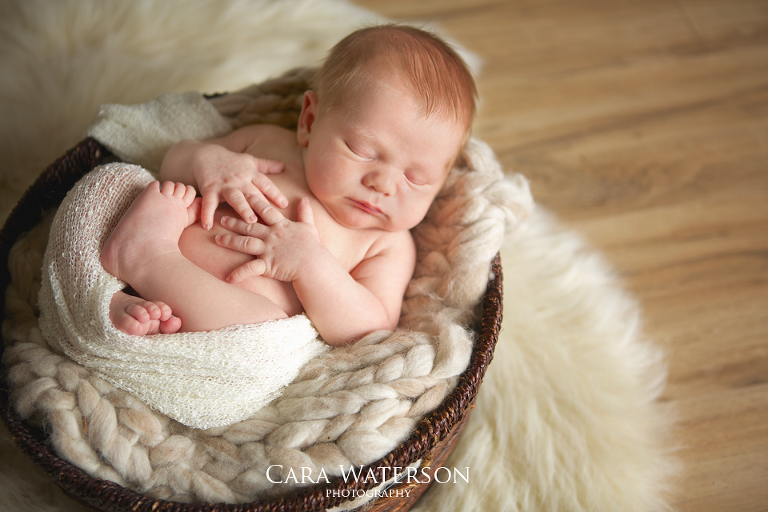 baby boy in cream