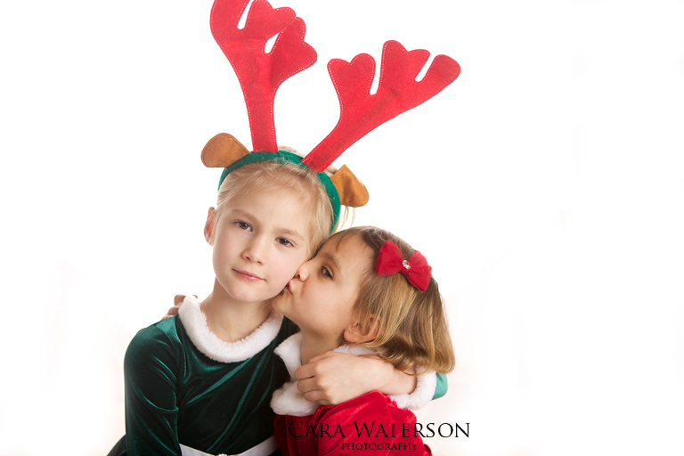 sisters in reindeer ears