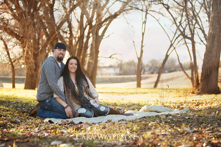 mom and dad in a park