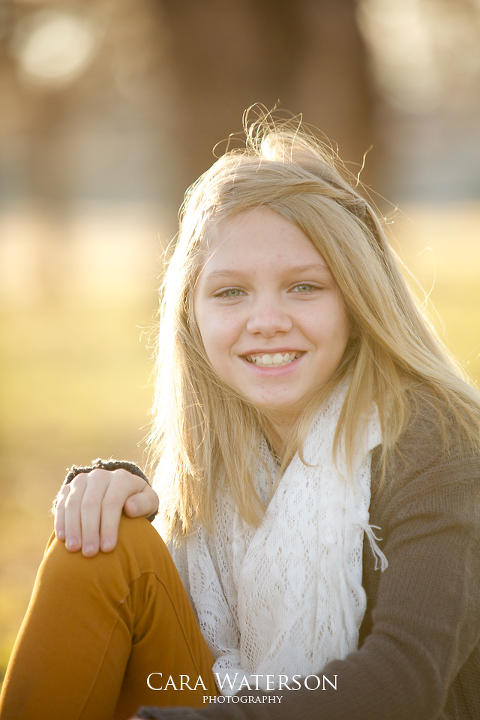 blonde girl smiling