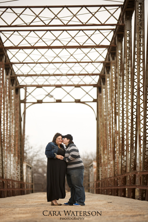 waiting for baby on a bridge