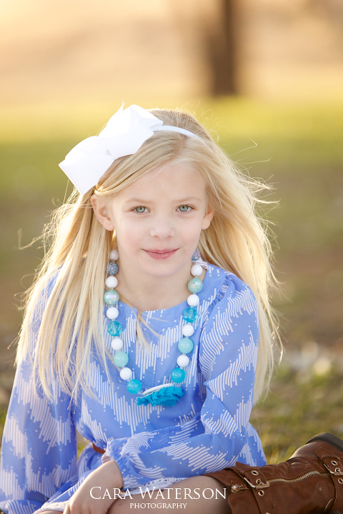 girl with white bow