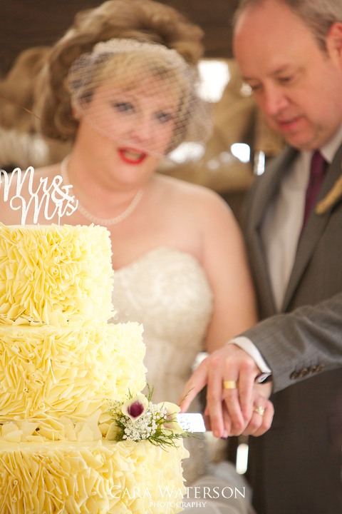 cutting the cake