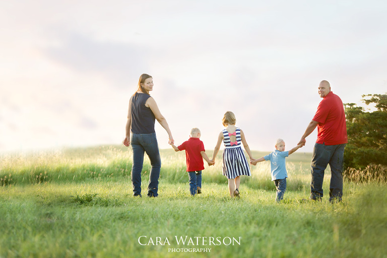 family walking