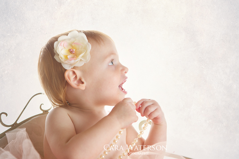 little girl with flower