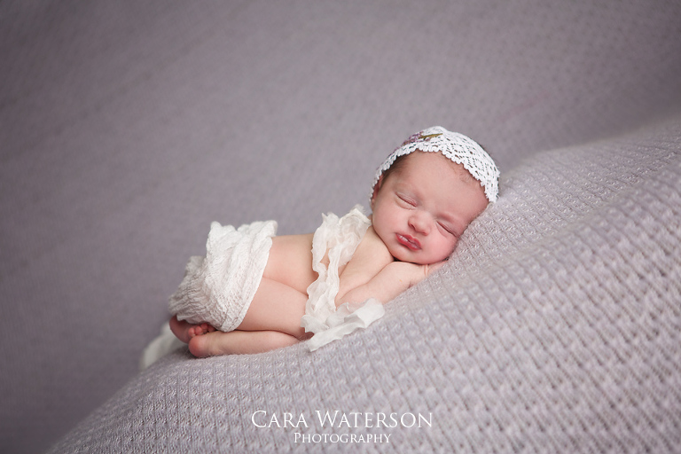 newborn girl on lavandar