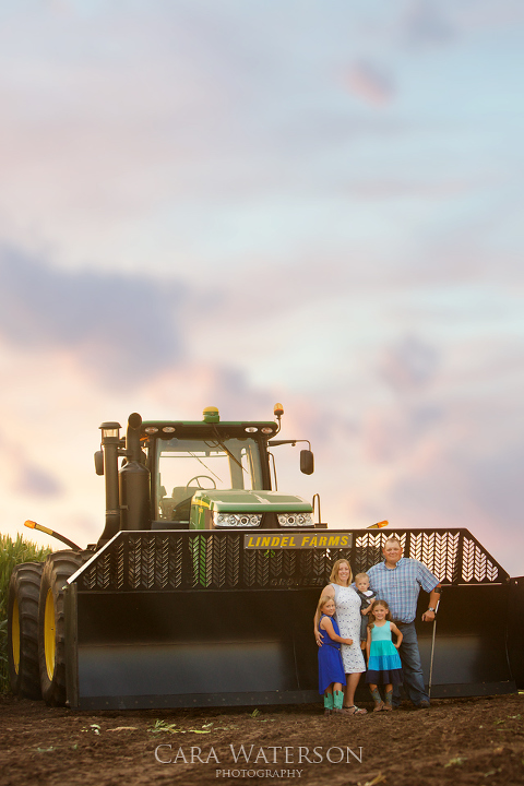 family and their tractor