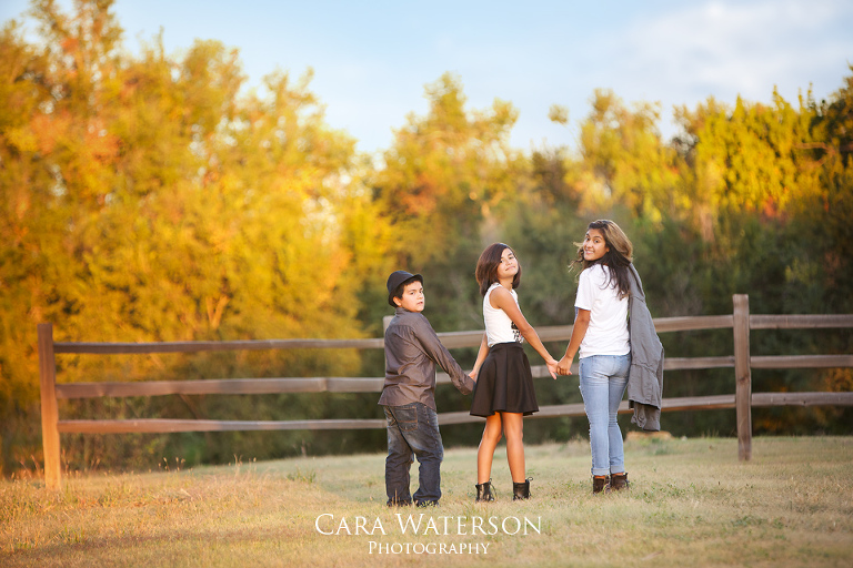 kids walking in the sunshine